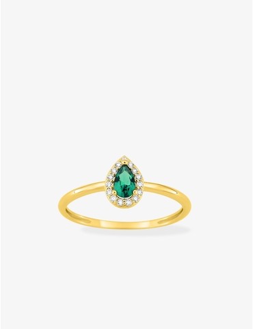 Bague plaqué or avec oxydes...