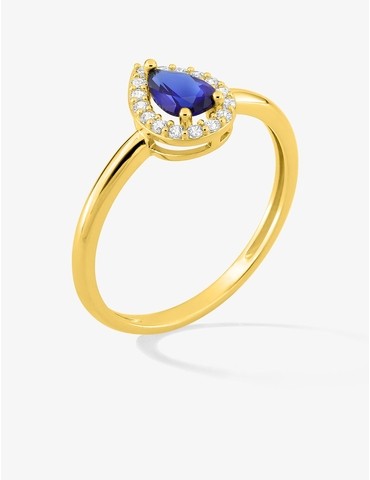 Bague plaqué or avec oxydes...