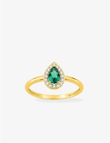 Bague plaqué or avec oxydes...