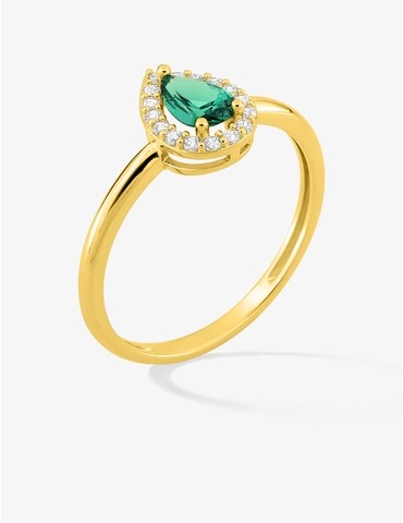 Bague plaqué or avec oxydes...