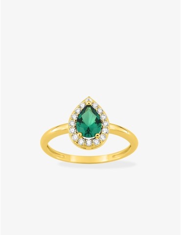 Bague plaqué or avec oxydes...
