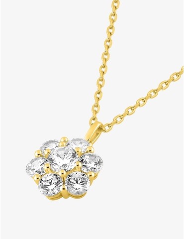 Collier plaqué or avec 7...