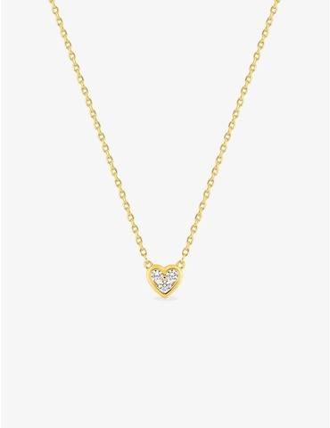Collier cœur plaqué or avec...