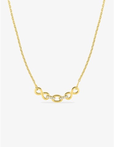 Collier infini plaqué or et...