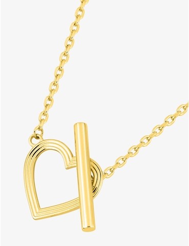 Collier cœur plaqué or avec...