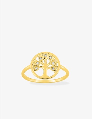 Bague arbre de vie plaqué...