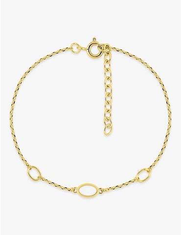 Bracelet chaine en plaqué...