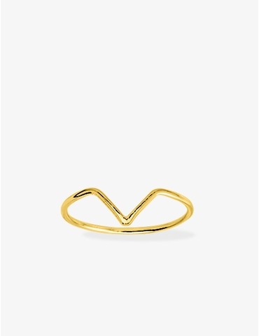 Bague fine en plaqué or
