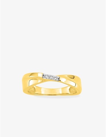 Bague en plaqué or et...
