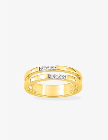 Bague double anneau plaqué...