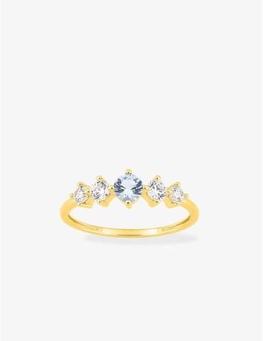Bague plaqué or, oxydes de...