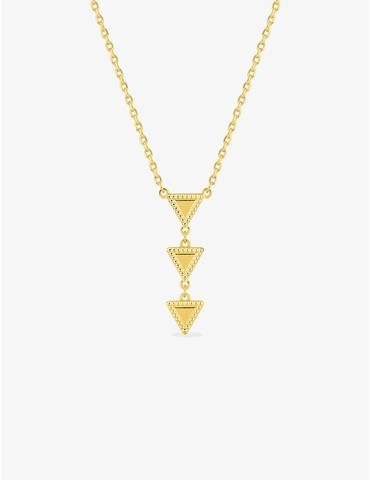 Collier plaqué or, 3 motifs...