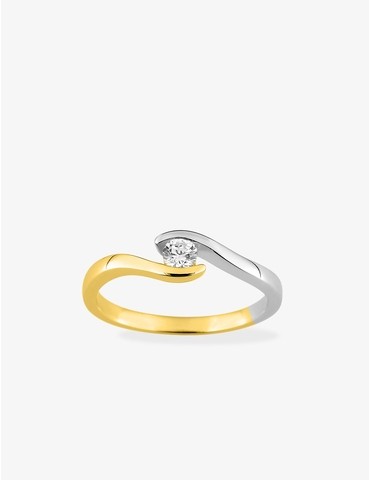 Bague en plaqué or et...