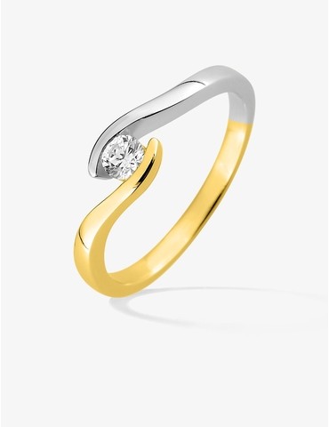 Bague en plaqué or et...