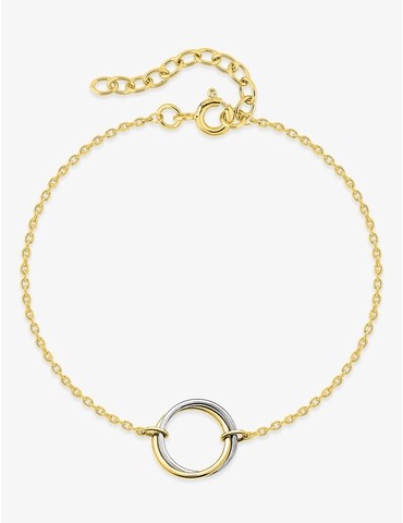 Bracelet plaqué or bicolore