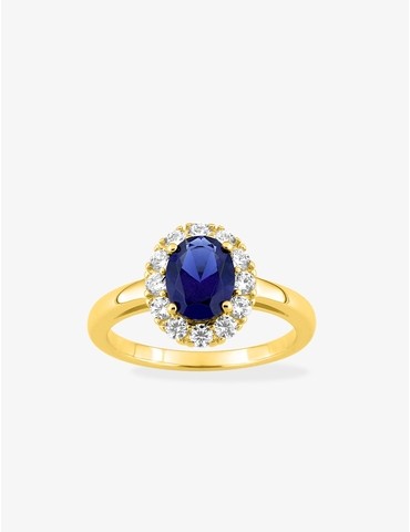 Bague en plaqué or, oxyde...