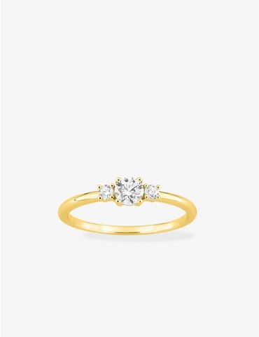 Bague plaqué or avec 3...