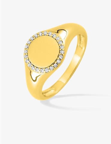 Bague plaqué or avec cercle...