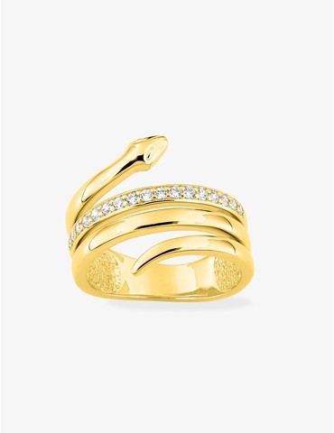 Bague forme serpent plaqué...