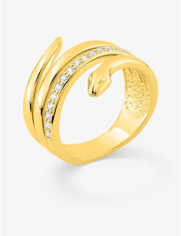 Bague forme serpent plaqué...