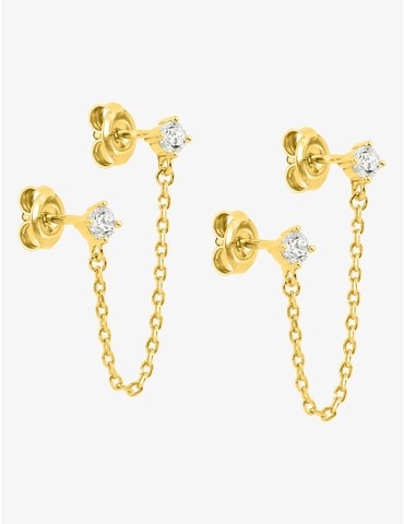 Boucles d'oreilles doubles...