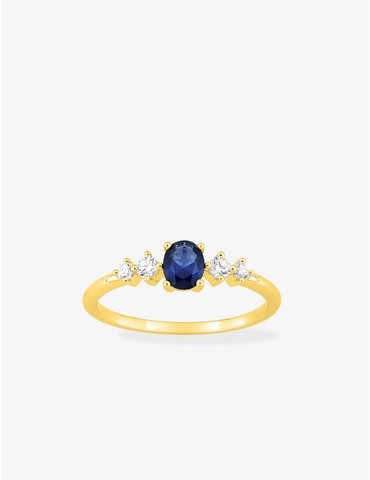 Bague plaqué or avec oxydes...