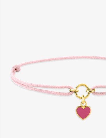 Bracelet cordon rose avec...