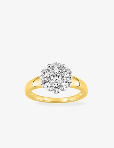 Bague plaqué or et rhodium...