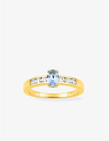 Bague en plaqué or avec 6...