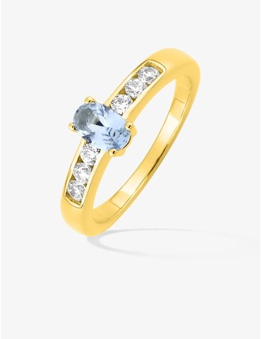 Bague en plaqué or avec 6...