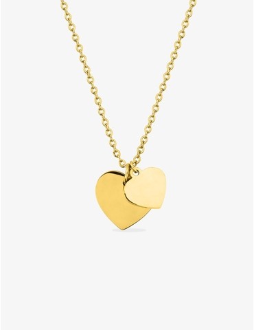 Collier en acier doré et...