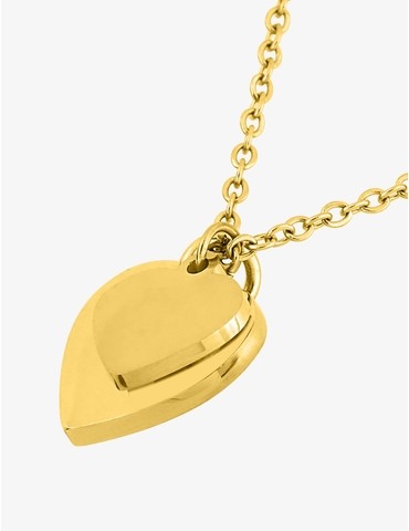 Collier en acier doré et...
