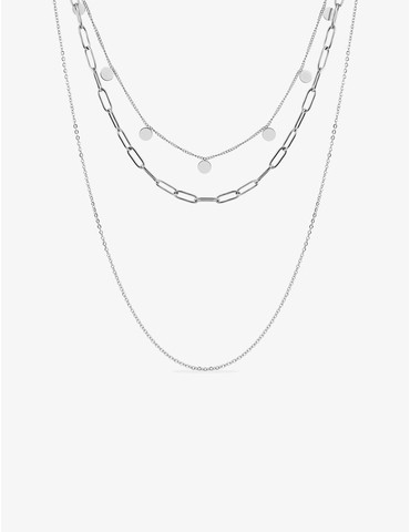 Collier trois rangs en acier