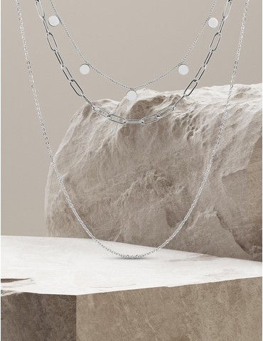 Collier trois rangs en acier