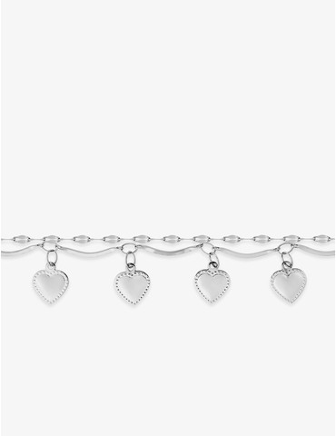 Bracelet double rangs en acier