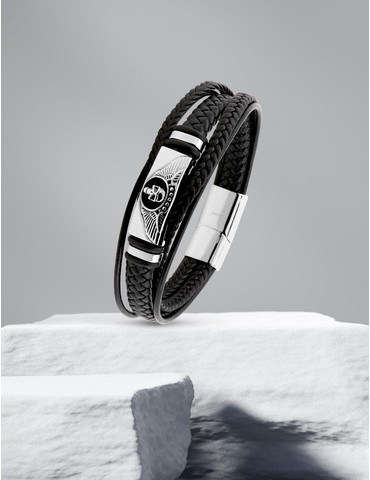 Bracelet acier et matière...