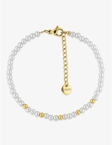 Bracelet acier doré et...