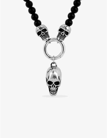 Collier têtes de mort acier...