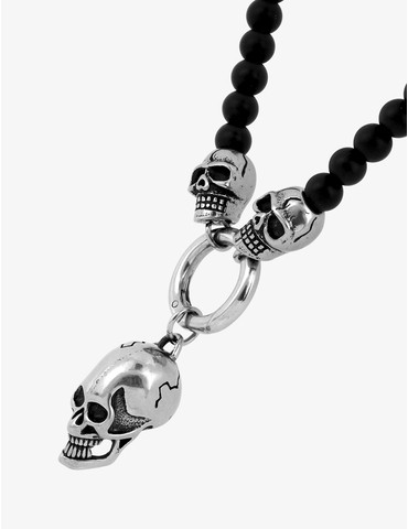 Collier têtes de mort acier...