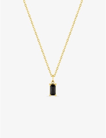 Collier acier doré et oxyde...