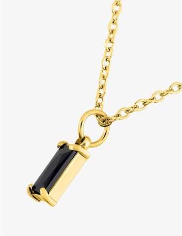 Collier acier doré et oxyde...