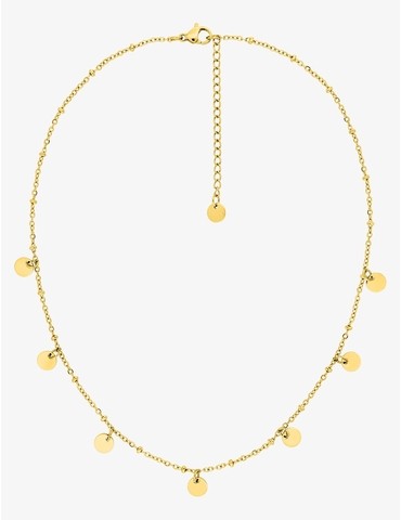 Collier acier doré,...