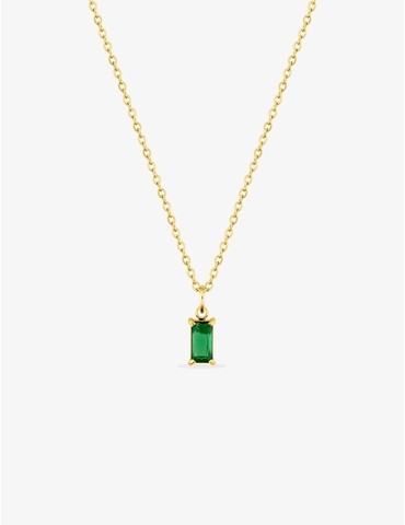 Collier acier doré et oxyde...