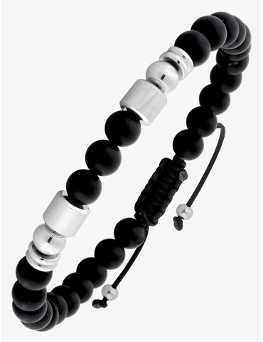 Bracelet cordon agate noire...