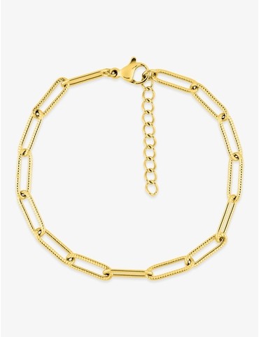 Bracelet en acier doré