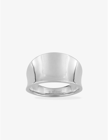 Bague en acier gris