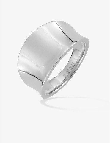 Bague en acier gris