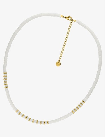 Collier en acier doré avec...