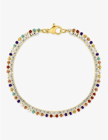 Bracelet acier, cristaux...