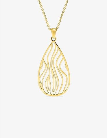Collier acier doré avec...